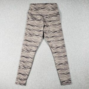 Zebra Print High Waisted Leggings Size 6 Gray Athletic Kidcore Soft Sculpt